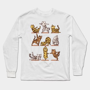 Bengal Cat Yoga Long Sleeve T-Shirt